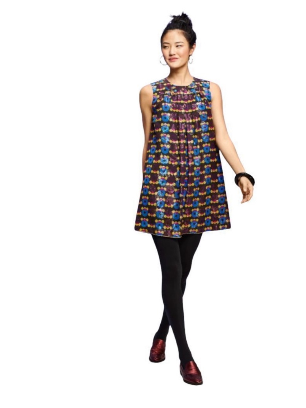 Anna Sui x Target Retro-Style Sleeveless Shift Dress in Multi-Color